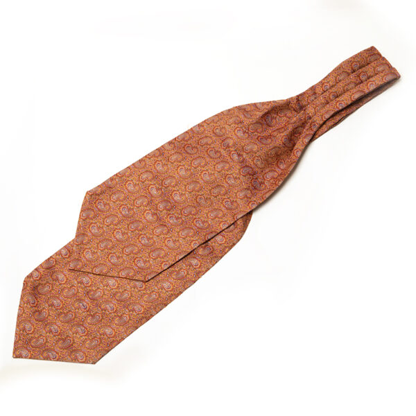 A brown tie with a pattern on it