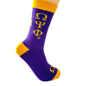 Omega Psi Phi Purple Dress Sock