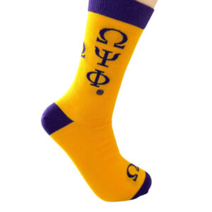 Omega Psi Phi Gold Dress Sock